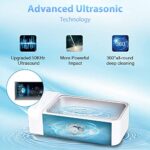 Ultrasonic Jewelry Cleaner Ultrasonic Machine – Ultrasonic Cleaner Jewelry Cleaner Machine 360 Degree Cleaning Ultrasonic Eyeglass Cleaner Jewelry Silver Ring Cleaning Coins Dentures Professional