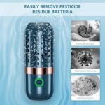 Fruit and Vegetable Cleaning Machine, Portable Purifier Device, USB Wireless Food Washing Machine Purification for Fruit and Veggie