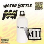 Molandra Products #lyman – 20oz Hashtag Stainless Steel White Water Bottle with Carabiner, White