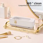 Ultrasonic Jewelry Cleaner,Jewelry Cleaner with 40kHZ 12OZ(350ml) Stainless Steel Tank for Eye Glasses, Watches, Earrings, Ring, Necklaces, Coins, Razors