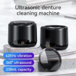 Ultrasonic Jewelry Cleaner Machine, Automatic Ultra Sonic Cleaner for Rings, Jewelry, Portable Dentures Cleaner with Three Clean Modes 5 min /8 min /10 min – 45 kHz 230ML(Black)