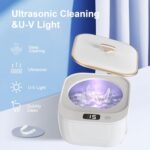 Ultrasonic Retainer Cleaner For Retainers,Sonic Cleaner Machine With Light For Rerainers,48khz Quickly Cleaning For Retainers,240ml Ultrasonic Cleaner Machine For Aligners,Dentures,Mouth Guards