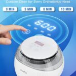 Ultrasonic U-V Cleaner with 4 Modes, 50kHz Ultra Sonic for Retainer, Denture, Mouth Guard, Aligner, Jewelry, 360° Portable Ultrasonic Retainer Cleaner for All Dental Appliance at Home or Travel Use