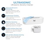 Ultrasonic Jewelry Cleaner – Sonic Cleaner Machine for Jewelry, Glasses, Retainers, Dentures, Makeup Brushes and Invisalign – 14 fl oz High-Efficiency Stainless Steel Tank 46KHZ – by Existing Beauty