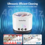 Ultrasonic Cleaner for Dentures, Retainer, Mouth Guard, Aligner, Whitening Trays, 3 Timer Modes Professional Ultrasonic Cleaner with Tongs for All Dental Appliances, Jewelry, Diamonds