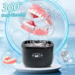Searvgrh Ultrasonic Retainer Cleaner, 45KHz 255ML Portable Professional Ultrasonic Jewelry Cleaner Machine with 3 Modes Timer for All Dental, Aligner, Mouth Guard, Braces, Toothbrush Head, Ring