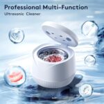 Ultrasonic U-V Cleaner for Dentures, Retainer, Mouth Guard, Aligner, Whitening Trays, Toothbrush Head, 45kHz Ultrasonic Retainer Cleaner Machine for All Dental Appliances, Jewelry, Diamonds