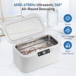 Ceuku Ultrasonic Cleaner for Jewellry, 45KHz -47KHZ (500ML) Ultrasonic Cleaner with 3 Timer Mode and Watch Stand for Cleaning Jewelry, Glasses, Watch, Denture, Professional Ultrasonic Cleaner Machine