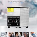 CREWORKS 2L Ultrasonic Cleaner with Heater and Timer, Rotary Knob Control & 200ml Ultrasonic Retainer Cleaner Machine for Mouth Appliance and Jewelry