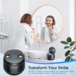 KPHALTH Ultrasonic Retainer Cleaner for Denture: Ultra Sonic Dental Cleaning – Mouth Guard Cleaner for Aligner with Toothbrush Holder Black 200ML
