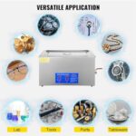 Jadeshay 30L Ultrasonic Cleaner with Digital Timer, Heating Function, and Stainless Steel Basket for Jewelry and Watch Cleaning