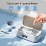 WINTERCRUSH Ultrasonic Retainer Cleaner for Tooth: 50KHz Jewelry Cleaner Deep Cleaning Machine – 650ML Dental Cleaning Pod for Dentures/Mouth Guards/Eyeglasses-3 Timers -Stainless Steel, Reliable Use