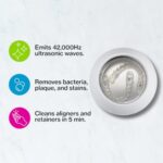 Invisalign Ultrasonic Cleaner | Powered by Zima Dental | Aligner and Retainer Cleaner | Arctic White