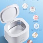 Phniti Ultrasonic Jewelry Cleaner, 46kHz Ultrasonic Retainer Cleaner Professional Ultrasonic Cleaner Machine with Timer for Dental Retainer, Mouth Guard, Watch, Ring, Diamond, White