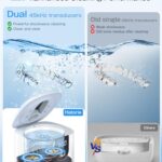 2025 Enhanced Ultrasonic Retainer Cleaner, 2X Efficiency, 45kHz Dentures Cleaner Machine with UV Lights&4 Clean Modes, Dental Cleaning Pod for Aligner, Nightguard, Mouth Guards, Jewelry, Rings, etc
