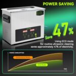 MNTNCO 6L Commercial Ultrasonic Cleaner, ECO Mode, Heating, Degas Mode, ECO Energy-Saving Ultrasonic Cleaning Machine Excellent for Labs,Carburetor,Jewelry,Dentures,Automotive & Industrial Parts.