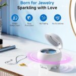 Granbo Ultrasonic Retainer Cleaner, Ultrasonic Jewelry Cleaner for Dentures, Mouth Guards, Braces, Toothbrush Heads, Jewelry, 48kHz Portable Dental Cleaning Pod, Mini Utrasonic Cleaner Machine (White)