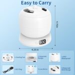 2025 Upgraded Ultrasonic Retainer Cleaner Machine,Separate Retainer Cleaner for Night Guards, Braces, Aligner, Jewelry, 4 Modes Denture Cleaner & Removable Base and Top Cover(White)