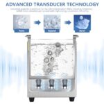 KECOOLKE 2.2 L Sonic Cleaner with Large Capacity with Heating and Time Setting 60 Watt Powerful Stainless Steel Professional Sonic Cleaner for Cleaning Tool Watch Glasses