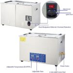 Ultrasonic Vinyl Record Cleaner Machine, 40KHz Professional Cleaning for Records, Jewelry & Industrial Parts, Includes Basket, Commercial Grade, High Efficiency