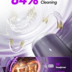 Beser Ultrasonic Retainer Cleaner, 2X Clean, 4X Sterilize, Dental Retainer Cleaner Machine Pod for Aligner, Nightguard, Mouth Guard, Denture Cleaner, Oral Dental Care, IPX6, 200ML, White