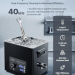 VEVOR 10L Ultrasonic Cleaner, Professional Ultrasonic Cleaner Machine with Knob Control, Stainless Steel Cleaning Machine with Basket and Cleaning Ball, for Watches, Razors, Jewelry, Coins and More