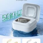 Ultrasonic Retainer Cleaner, Rechargeable Retainer Cleaner Machine, 50kHz Ultrasonic Cleaner for Night Guards, Mouth Guards, Dentures, Braces, Aligner, 170ML, 2 Modes