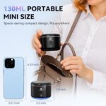 Universal Whale Portable Ultrasonic Cleaner, 56kHz Ultrasonic Retainer Cleaner, Upgraded Lighted Retainer Cleaner Machine for Retainers, Dentures, Mouth Guard, Braces, Aligner, Jewelry (Black)