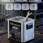 CREWORKS 10L Ultrasonic Cleaner with Sweep Function, 33kHz 240W Industrial-Grade Ultrasonic Cleaning Machine with Adjustable Timer Temp, Parts Cleaner Machine with Stainless Steel Basket 300W Heating