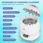 Ultrasonic Retainer Cleaner, 45kHz Denture Cleaner Machine, 4 Cleaning Modes, Removable Base, Dental Cleaning Pod for Mouth Guard/Night Guard/Braces/Aligner/Jewelry