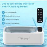 Ultrasonic Jewelry Cleaner, 400ml Ultrasonic Cleaner with 4 Cleaning Modes & LED Light, Ideal for Jewelry Cleaner, Eyeglasses, Rings, Retainers, Silverware, Watches and Small Valuables