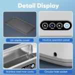 chufa Ultrasonic Jewelry Cleaner Machine, 49KHz Professional Ultrasonic Cleaner for Jewelry, Eyeglasses, Rings, Watch Bands, with 650ML Stainless Steel Tank & 3 Time Modes