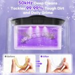 Ultrasonic Cleaner for Retainers & Aligners – 50kHz Dental Pod for Invisalign, Braces, Dentures, Night Guards, 200ml 3 Modes, Deep Clean for Fresh Retainers, Black