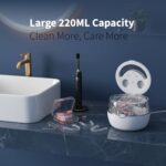 Upgraded Dental Ultrasonic Retainer Cleaner Machine, 220ML – 45kHz Dentures Cleaner Pod With Digital Display, Mouth Guard, Aligner, Night Guard, Braces, Toothbrush Heads, Jewelry