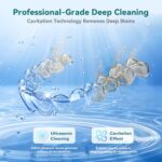 Dental Ultrasonic Retainer Cleaner Machine: 45kHz Dental Cleaning Pod for Denture, Mouth Guard, Night Guard, Aligner, Braces, Toothbrush Head & Jewelry, UV Cleaner with Digital Timer & 4 Modes, Green