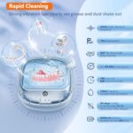 Ultrasonic Retainer Cleaner Machine, 45kHz Dental Cleaning Pod for Dentures, Aligners, Night Guards & Jewelry, 130ML Denture Cleaner 2 Timed Modes & Travel Design