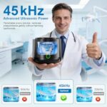 OnBeam Ultrasonic Retainer Cleaner, 45kHz Retainer Cleaner Machine 4000mAh for Denture, Night Guard, Mouth Guard, Aligner, Brace 24W Dental Cleaning Pod with 4 UV Lights, 200ml Multiple Cleaning Modes