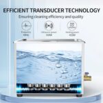 Granbo Ultrasonic Machine 15L 360W Jewelry Cleaner Ultrasonic Machine 40kHz with Heater Timer and Degassing,110V Digital Ultrasonic Jewelry Cleaner for Jewelry Glass Eyeglass Dental Parts Cleaning