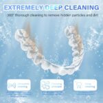 Upgraded Ultrasonic Retainer Cleaner Machine, 45kHz Dental Cleaning for denture Jewelry, Watch Strap, Night Guards, Toothbrush, Mouth Guards, Aligner, Braces,Denture Cleaners Digital Timer, 200ML