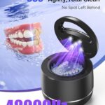 Miorcols Ultrasonic Retainer Cleaner Machine, 48kHz Denture Cleaner Machine with Dual Mode Digital Timer & 7.8OZ Large Capacity for Braces, Night Guard, Mouthguard, Toothbrush, Jewelry – Black