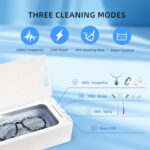 Ultrasonic Jewelry Cleaner Pro for Silver?Eyeglasses, Rings, Retainers, Dentures?Watch Strap, 3 Timer Modes?450ml Capacity (053-P303)