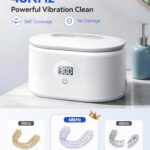 Miorcols Ultrasonic Jewelry Cleaner, Ultrasonic Cleaner Machine with Digital LED Display, 20oz 304 Stainless Steel Tank for Jewelry, Eyeglasses, Watches, Dentures, Retainers & More – White