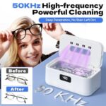 Ultrasonic Jewelry Cleaner, 50Khz Jewelry Cleaner Ultrasonic Machine for Jewelry, Eyeglasses, Rings, Watch Strap, Dentures, 24oz – 304 Stainless Steel Tank, Digital Timer, 5 Cleaning Modes