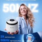 Cordless Ultrasonic Retainer Cleaner Machine with 4 Modes, Portable Dental Cleaning Pod with 50kHz, 4000mAh Battery, IPX5, Travel-Friendly Dental Cleaner for Retainer, Aligner, Denture, Mouth Guard